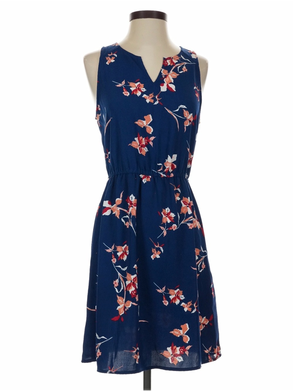41 Hawthorne Floral Sleeveless Navy Dress - Women's Summer Dress